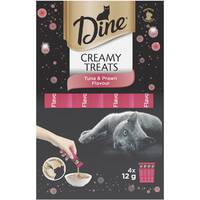 Dine Creamy Treats Tuna & Prawn Flavour Cat Treat (4 x 12 grams per pack)