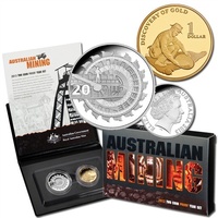 2013 Two coin proof year set - Australian Mining $1 and 20 cents