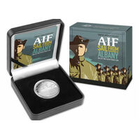 2014 $1 100th Anniversary AIF Sail From Albany Silver Proof Coin Royal Australian Mint