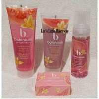 Nutrimetics Botanicals Vanilla & Guava Collection (Shower gel, Exfoliating body scrub, Foam fresh cleanser toner & Exfoliating soap)