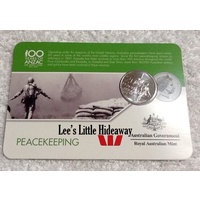 2016 Anzac to Afghanistan 20 cent coin - PEACE KEEPING