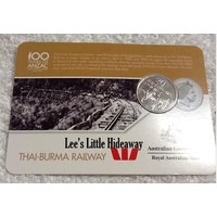 2016 Anzac to Afghanistan 20 cent coin - Thai-Burma Railway