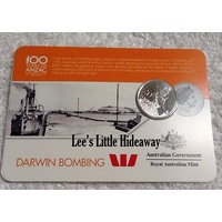 2016 Anzac to Afghanistan 20 cent coin - DARWIN BOMBING