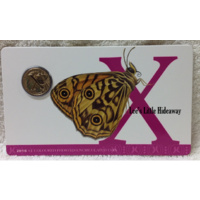 2016 Alphabet Collection Letter X $1 Coloured Frosted Coin RAM