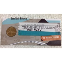 2017 $1 Centenary of the Trans-Australian Railway 'M' Melbourne Counterstamp