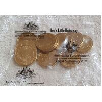 2017 $1 - 100 Years of Anzac Royal Australian Mint (bag of 10 coins) UNC