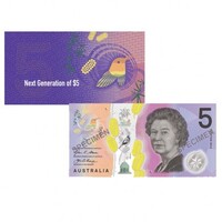 2016 Next Generation of $5 UNC banknote folder