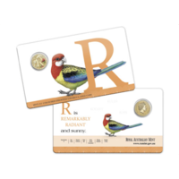 2015 Alphabet Collection Letter R $1 Coloured Frosted Coin RAM