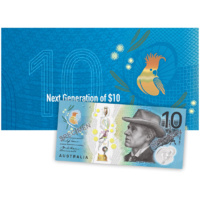 Next Generation of $10 banknote RBA official folder UNC