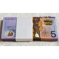 2016 $5 Stevens/Fraser Banknotes - Bundle of 100 RBA UNC