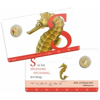 2016 Alphabet Collection Letter S $1 Coloured Frosted Coin RAM