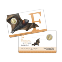 2015 Alphabet Collection Letter F $1 Coloured Frosted Coin RAM