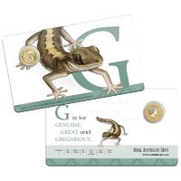 2015 Alphabet Collection Letter G $1 Coloured Frosted Coin RAM