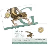 2015 Alphabet Collection Letter G $1 Coloured Frosted Coin RAM