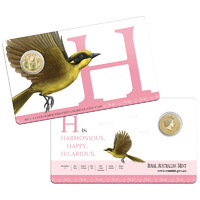 2015 Alphabet Collection Letter H $1 Coloured Frosted Coin RAM