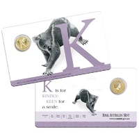 2015 Alphabet Collection Letter K $1 Coloured Frosted Coin RAM
