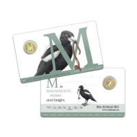 2015 Alphabet Collection Letter M $1 Coloured Frosted Coin RAM