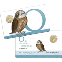 2015 Alphabet Collection Letter O $1 Coloured Frosted Coin RAM