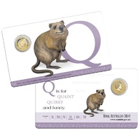 2015 Alphabet Collection Letter Q $1 Coloured Frosted Coin RAM