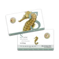 2015 Alphabet Collection Letter S $1 Coloured Frosted Coin RAM