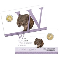 2015 Alphabet Collection Letter W $1 Coloured Frosted Coin RAM