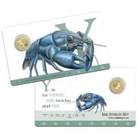 2015 Alphabet Collection Letter Y $1 Coloured Frosted Coin RAM