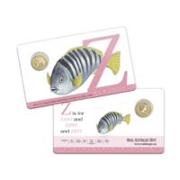 2015 Alphabet Collection Letter Z $1 Coloured Frosted Coin RAM