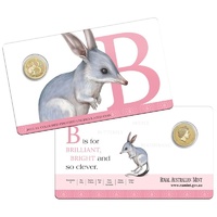 2015 Alphabet Collection Letter B $1 Coloured Frosted Coin RAM